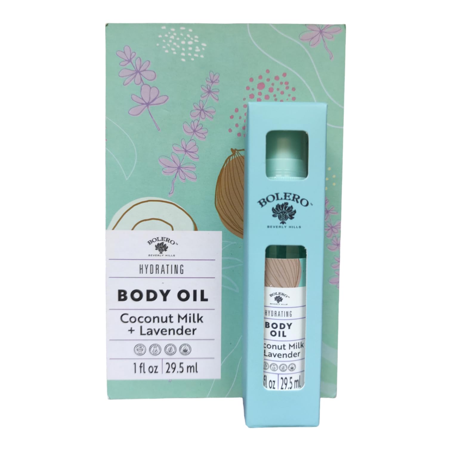 Hydrating Body Oil with Coconut Milk & Lavender - 1 Fl Oz Moisturizer for Dry, Sensitive & All Skin Types | Perfect for Massage, After Shower & Nighttime Skincare Routine