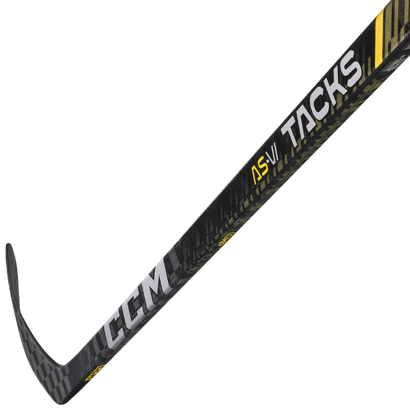 CCM Tacks AS6 One Piece Hockey Stick - Intermediate Flex for Youth & Adult Players - Perfect for Ice Hockey Training & Games
