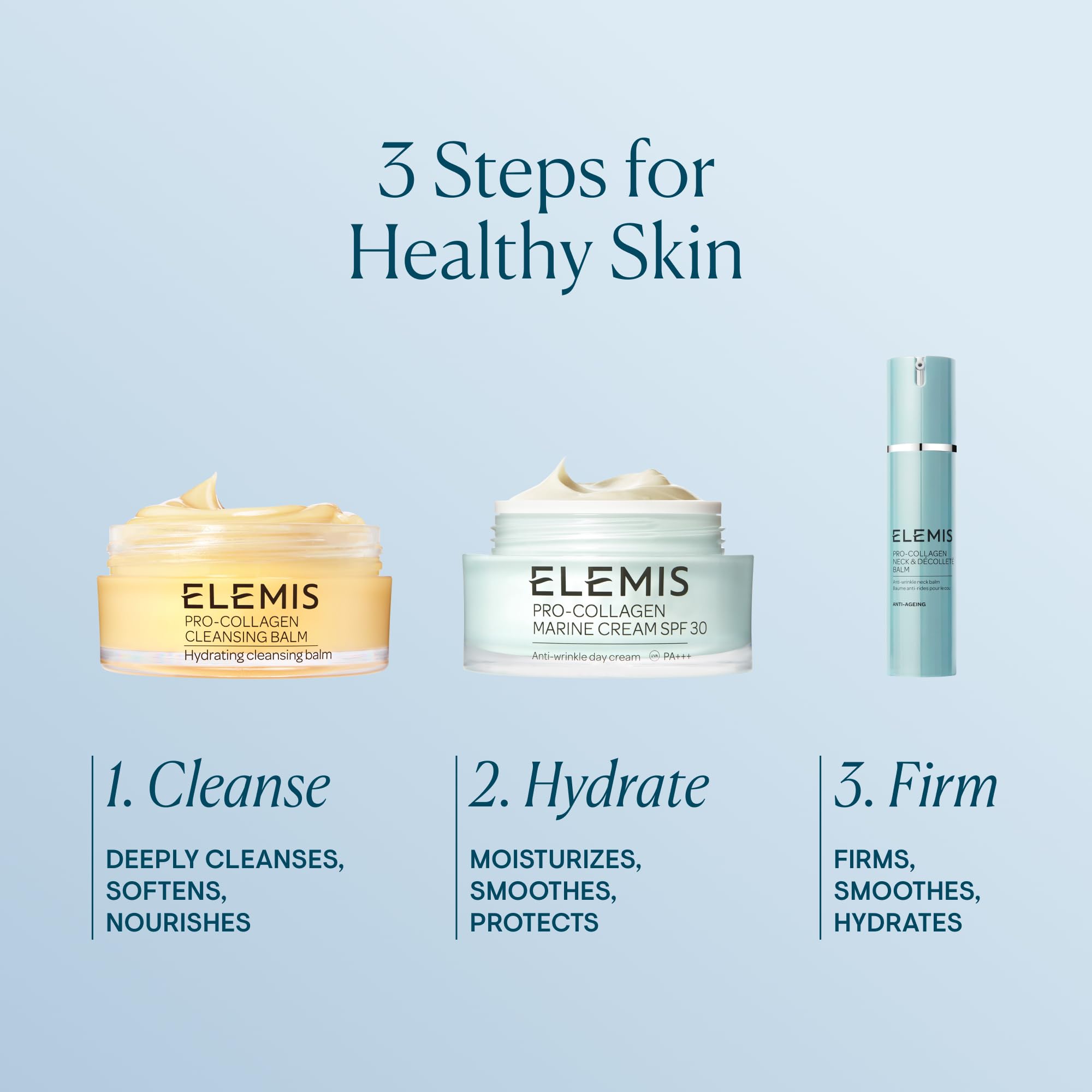 ELEMIS Pro-Collagen Neck & Décolleté Balm - Anti-Wrinkle Firming Moisturizer for Younger-Looking Skin | Hydrates & Smooths Neck & Chest | 50ml | Perfect for Night Routine & Special Occasion Prep