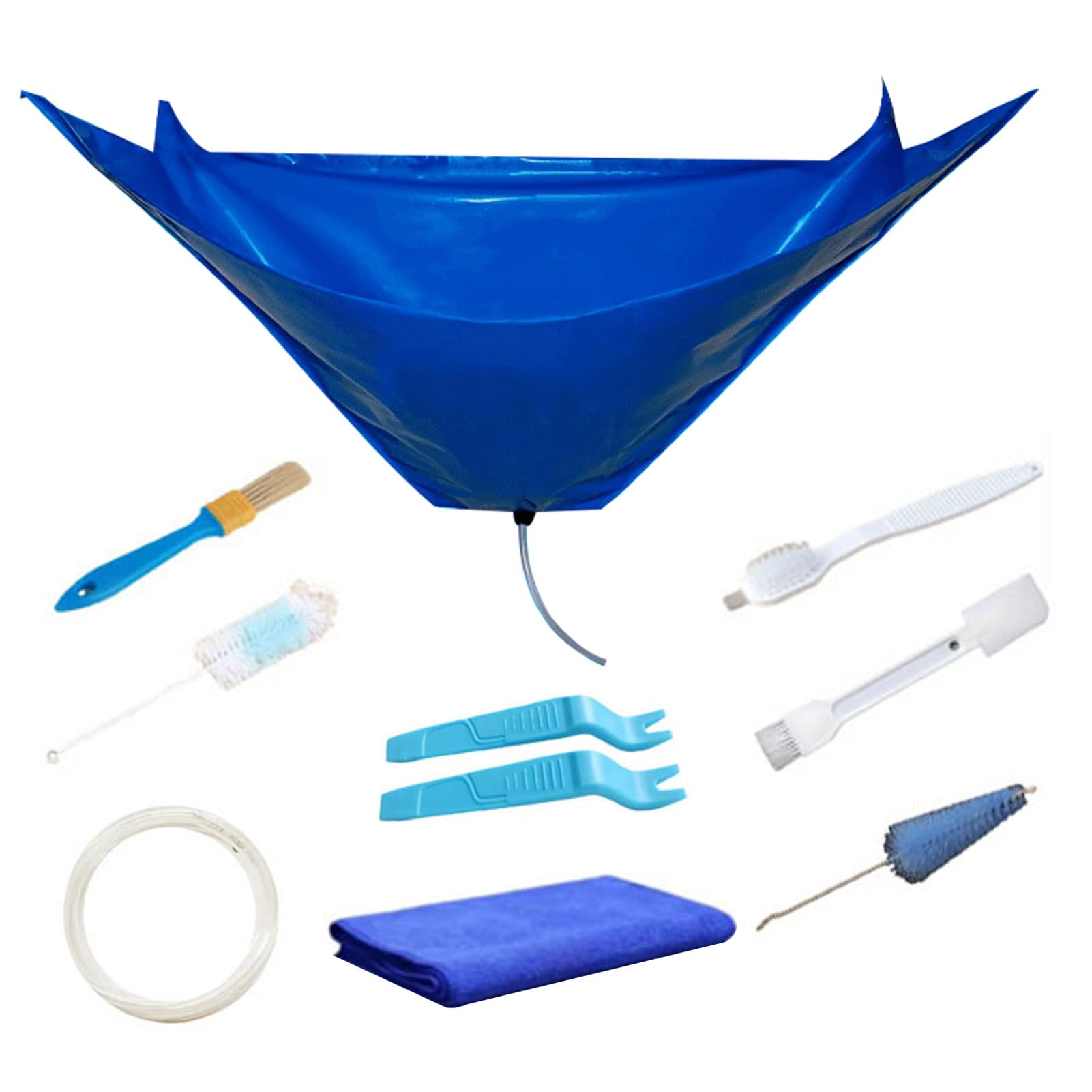 Waterproof Wall Mounted Split Air Conditioner Cleaning Cover Kit with 2.4m Water Pipe - Mini Split Dust Washing Clean Bag for 1~1.5P Household AC (135x60cm) | Easy DIY AC Maintenance for Home & Office