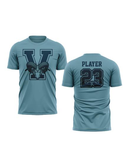 Valrico Rams Men's Sublimated Dye Short Sleeve T-Shirt - Comfortable Athletic Shirt for Football Fans, Game Day & Casual Wear