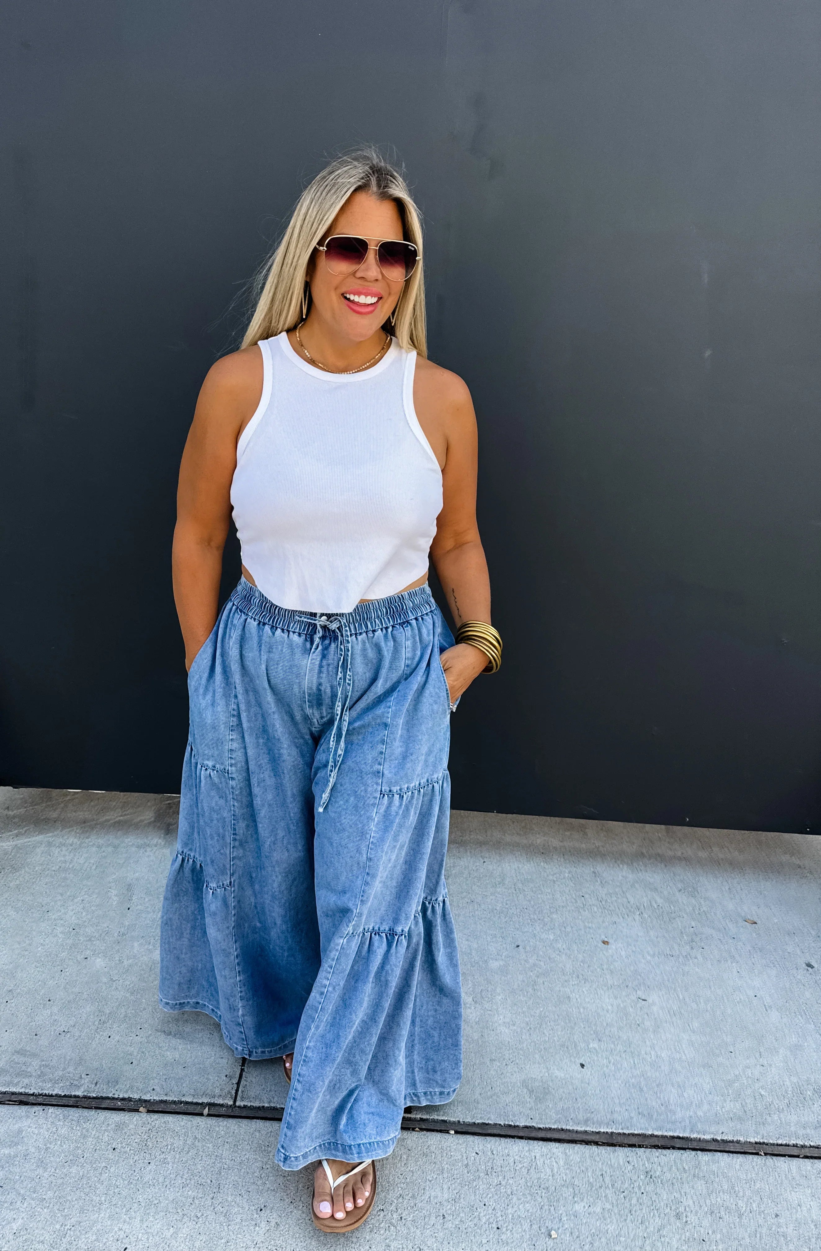PREORDER: Echo Boho Pants - Women's Flowy High Waisted Hippie Pants for Yoga, Beach & Festival Wear | Comfortable Bohemian Palazzo Trousers
