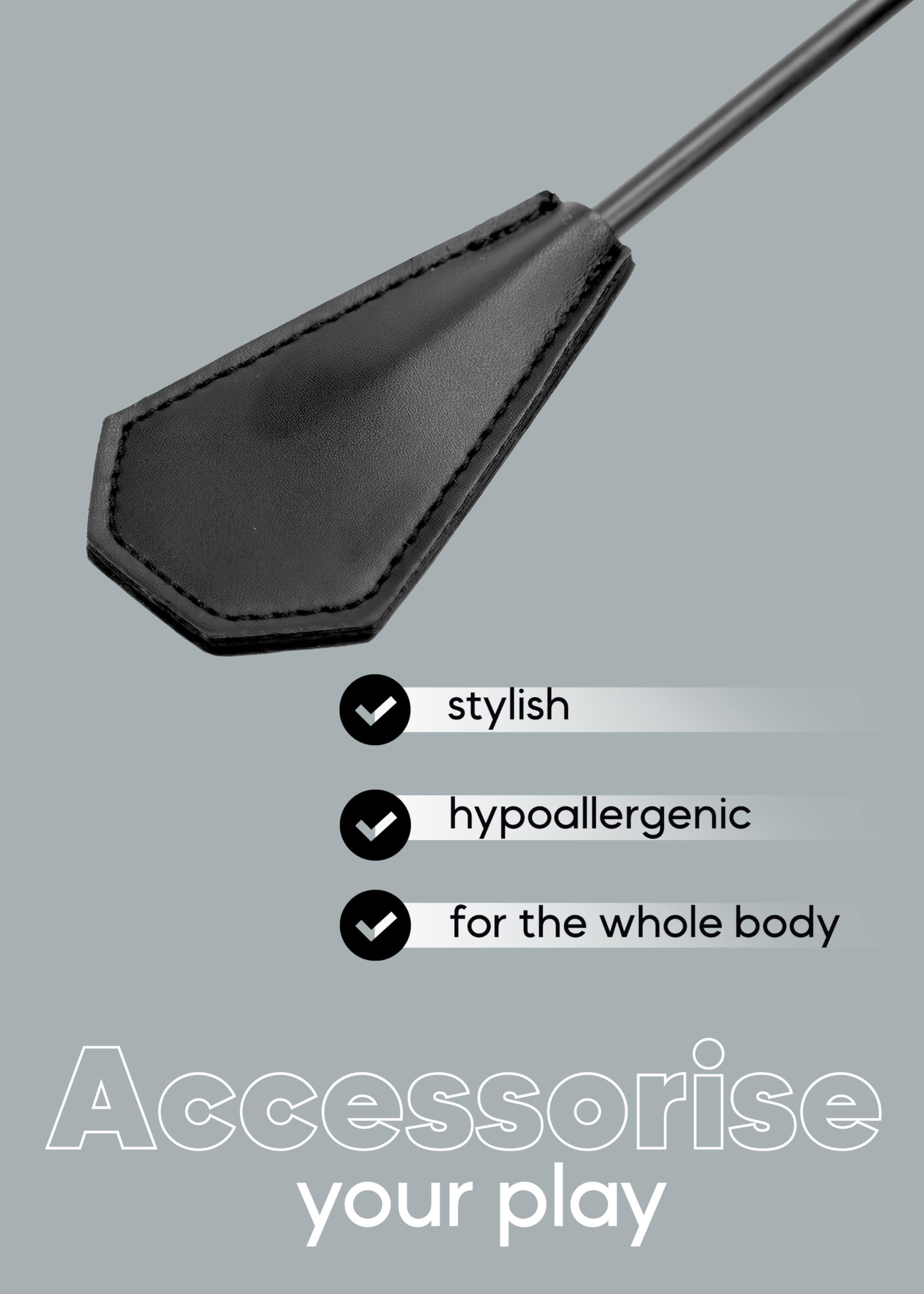 Sensual 15-Inch Black Faux Feather BDSM Tickler for Adults - Erotic Spanking & Flirting Foreplay Toy - Perfect for Bedroom Play, Couples Intimacy & Sensual Massage