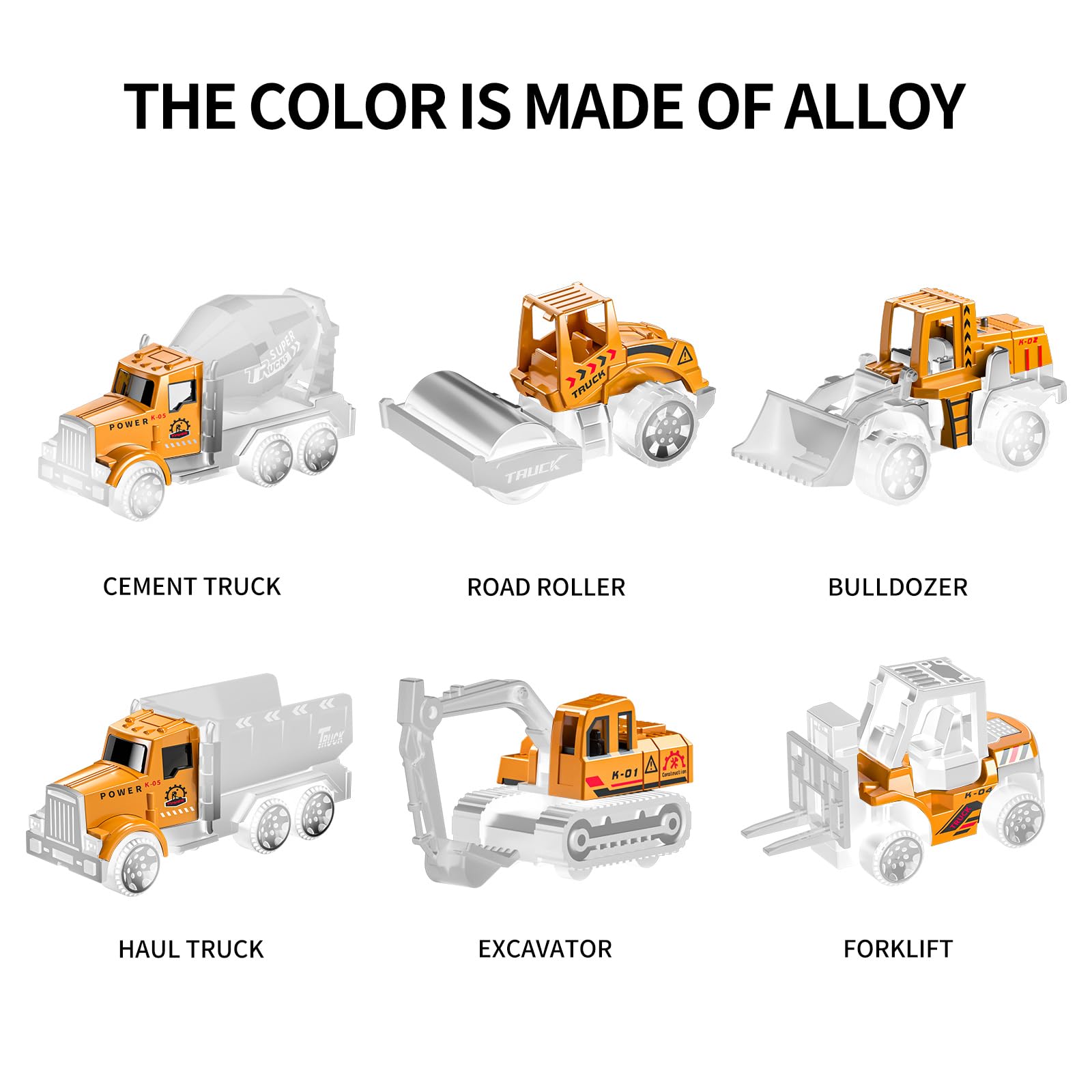 TEMI Die-Cast Construction Toy Car Carrier Set with Play Mat - Alloy Metal Truck Toys for Toddlers & Kids Ages 3-9 (Boys & Girls) | Perfect for Pretend Play, Birthday Gifts & Early Learning Activities