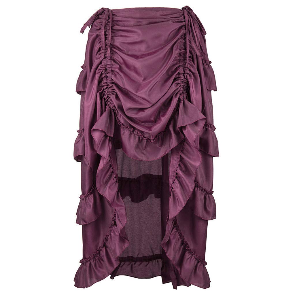 Medieval Gothic Dress for Women - Steampunk Pirate Skirt with Ruffles LLL902 | Renaissance Faire, Cosplay & Halloween Costume
