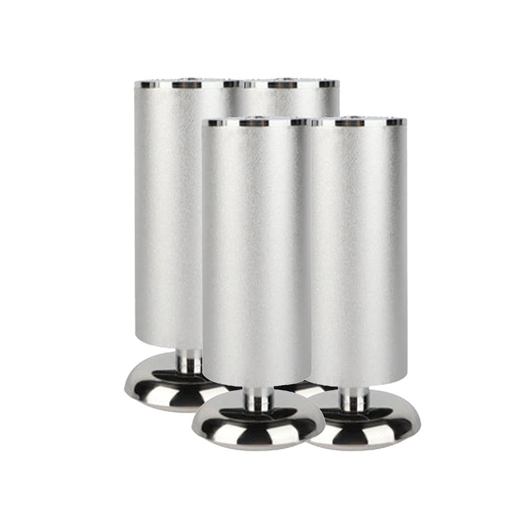 Adjustable Silver Table Legs Set of 4 - 8 Inch/20cm Furniture Legs for Sofa, Desk, Bench, Bar Counter & End Table - Perfect for Home Office, Living Room & Kitchen Furniture Upgrade