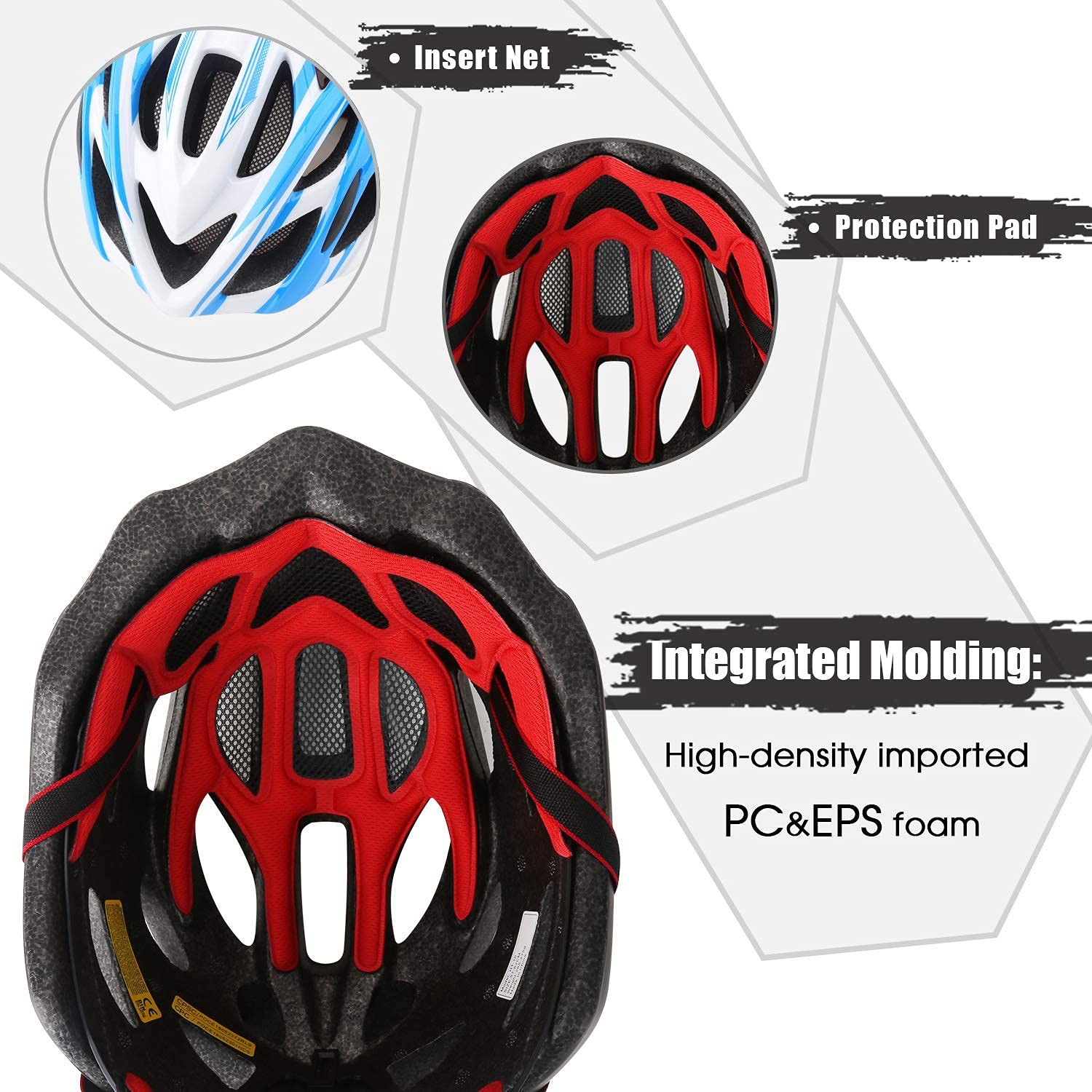 Shinmax Adjustable Bike Helmet for Men & Women - Lightweight Mountain & Road Cycling Helmet with Rear Light & Detachable Visor - CPSC Certified for Adults & Youth - Perfect for Commuting, Trail Riding & Urban Cycling