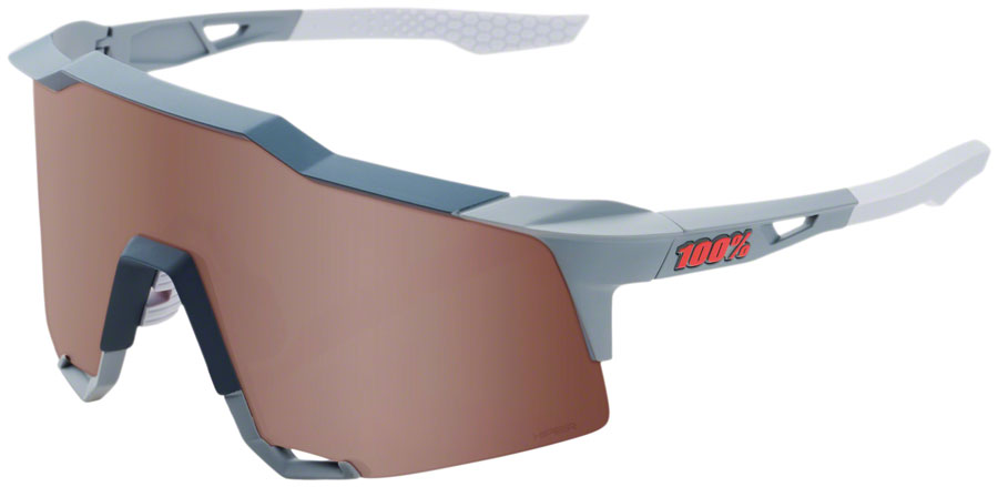 Speedcraft Sunglasses for Men & Women - Soft Tact Stone Gray Frame with HiPER Crimson Silver Mirror Lens - UV Protection, Polarized, Lightweight & Stylish for Outdoor Sports, Driving, Beach & Travel
