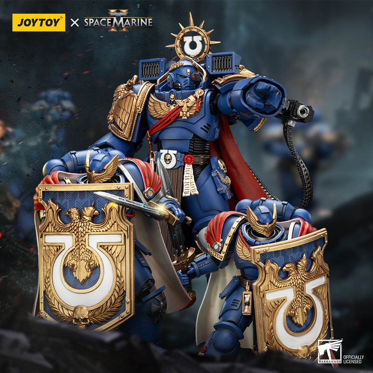 Pre Order 1/18 JOYTOY Warhammer 40K Ultramarines Marneus Calgar Action Figure with Victrix Honour Guard - Collectible Miniature for Tabletop Gaming, Display & Warhammer 40K Fans