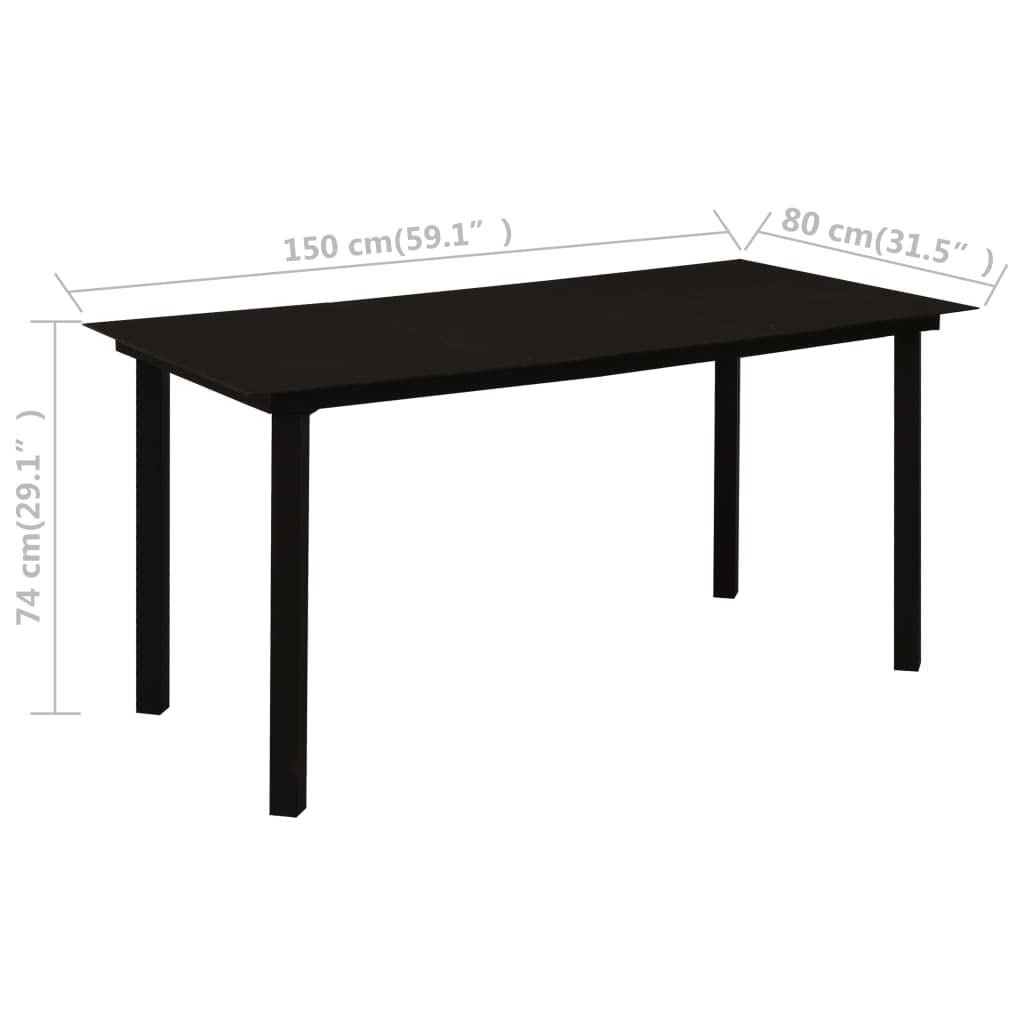 Square Outdoor Dining Table 59.1