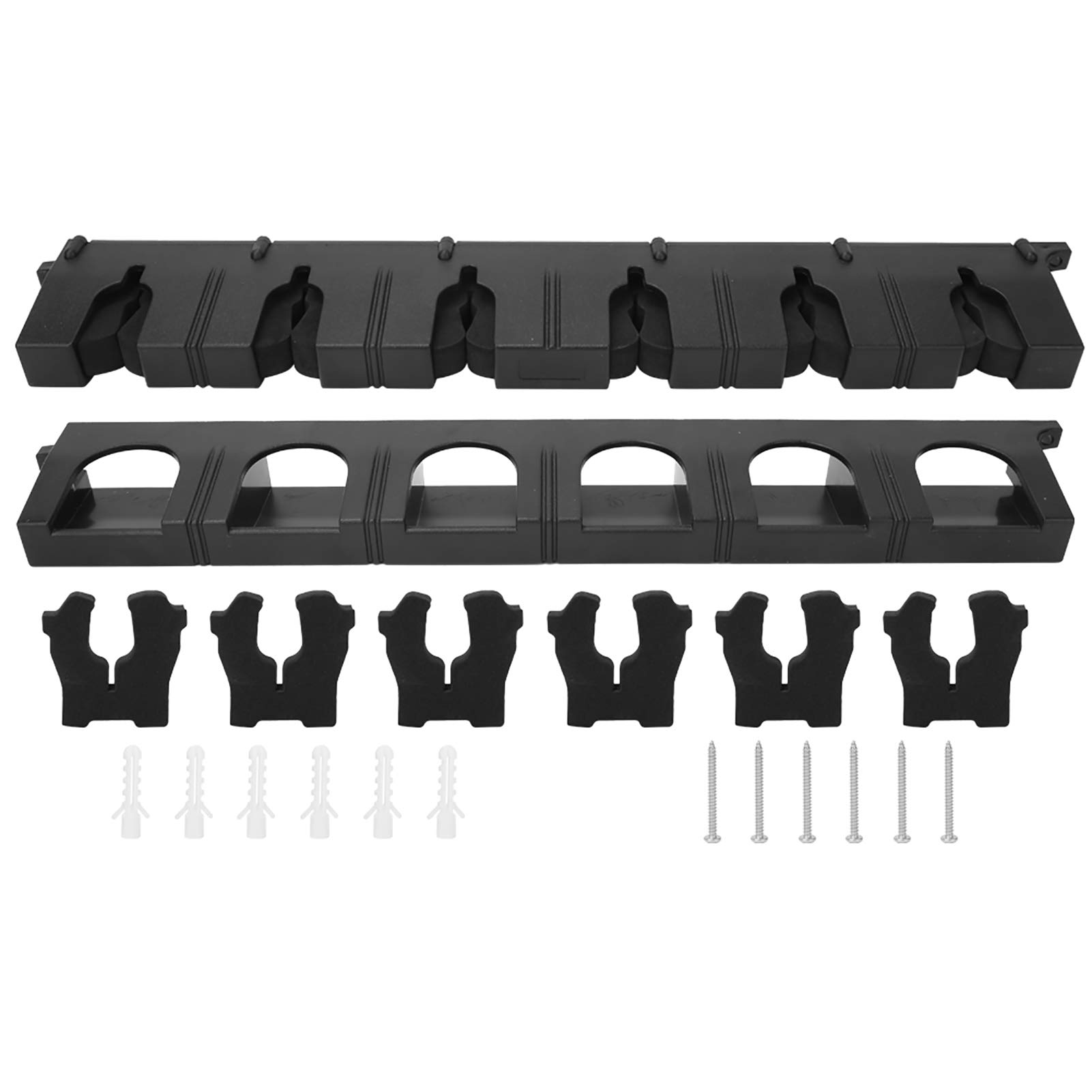 Fishing Rod Holder Stand with Black Plastic Foam Grip - Secure Pole Display Bracket for Organized Storage - Perfect for Boat, Garage, and Tackle Shop Organization