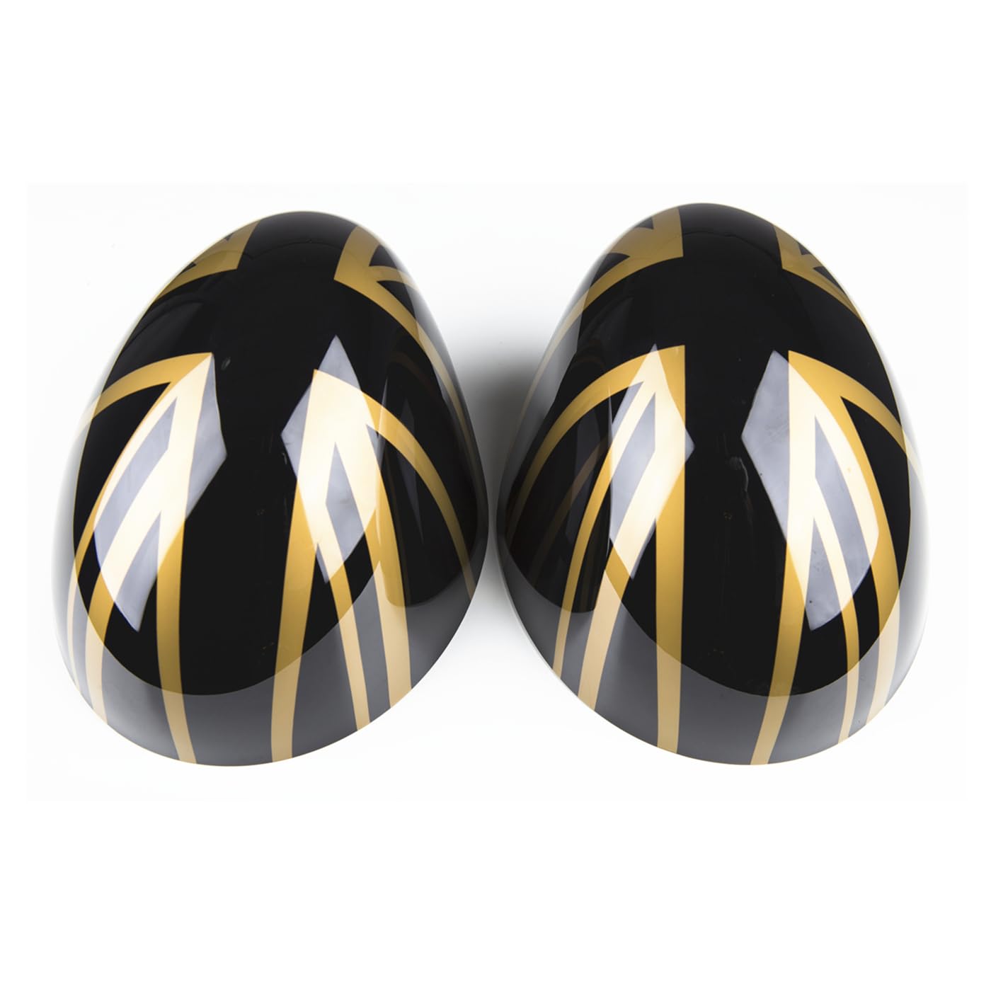 Rearview Mirror Cover & Side Wing Mirror Cap for Mini DC01 (UK Gold Jack - Left Hand Drive) - Compatible with R Series R55-R61 Manual Folding Mirror - Durable Exterior Mirror Shell Replacement for Enhanced Driving Safety & Style