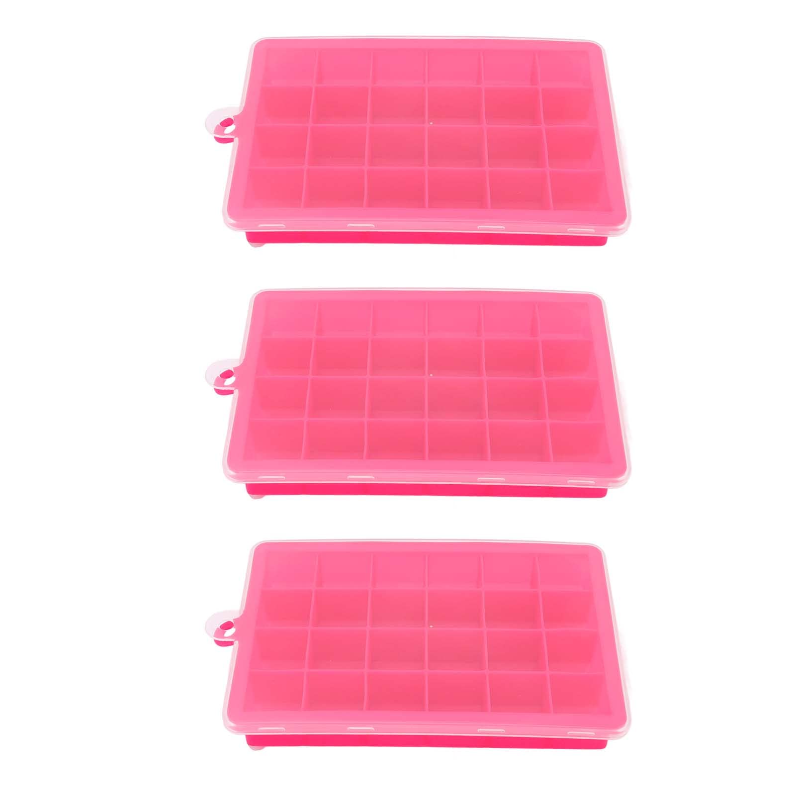 Premium Silicone Ice Cube Tray Set - Reusable Rose Red Ice Molds for Cocktails, Beverages & Kitchen Use - Perfect for Refrigerator Freezer, Parties & Home Bars