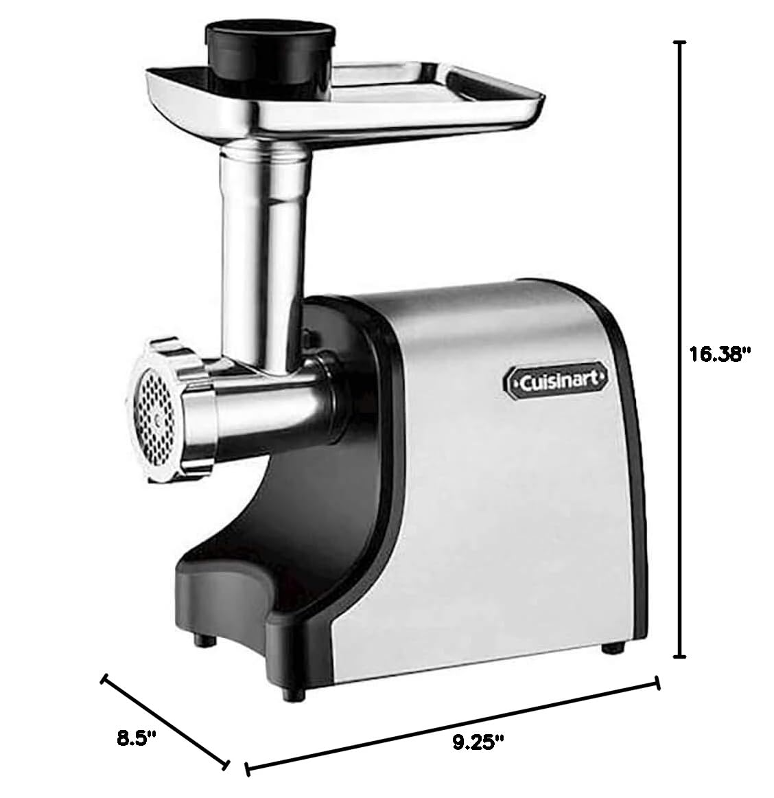 Cuisinart Electric Meat Grinder - Heavy Duty Stainless Steel Meat Grinder for Home Kitchen - Perfect for Grinding Beef, Pork, Chicken & Making Sausages, Burgers & Pet Food