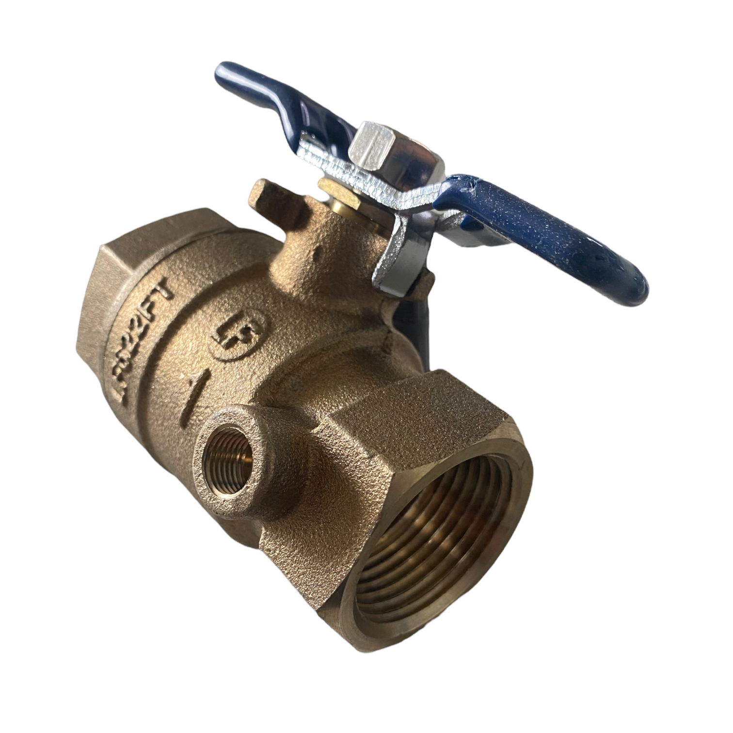 Febco 781 054LL 1 Inch Lead Free Ball Valve with Tapped Ends - Durable Brass Construction for Water & Gas Applications - Perfect for Plumbing, Irrigation & Industrial Use