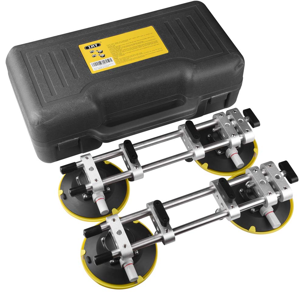 Professional 2 Pack Seamless Seam Setter with 6-Inch Vacuum Suction Cups - Granite, Stone & Marble Countertop Installation Tool - Includes Free Storage Case & Gloves - Perfect for Kitchen, Bathroom & Commercial Surface Leveling