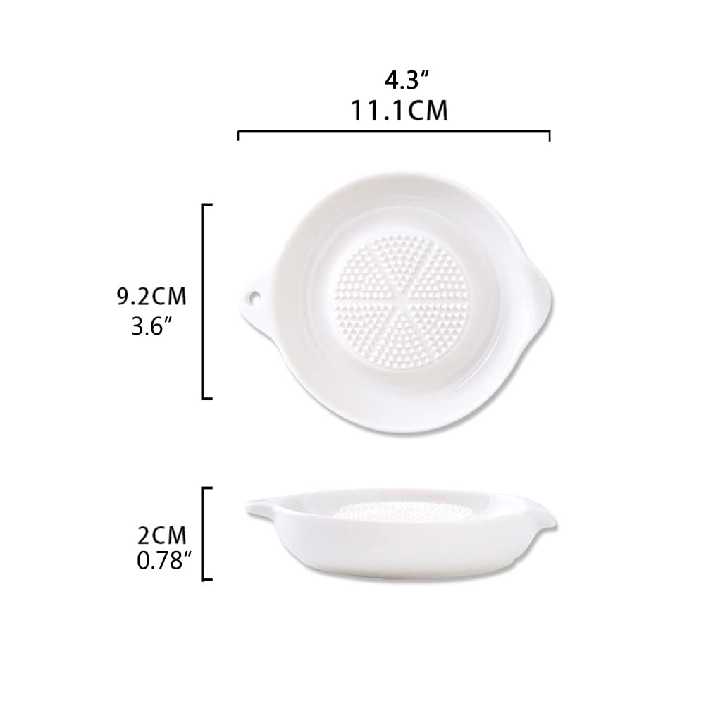 Premium Ceramic Grater Plate for Garlic, Onion & Cheese - Multipurpose Kitchen Tool for Cooking, Baby Food Prep & Meal Garnishing | Durable Porcelain Grinder for Easy Food Preparation & Healthy Eating