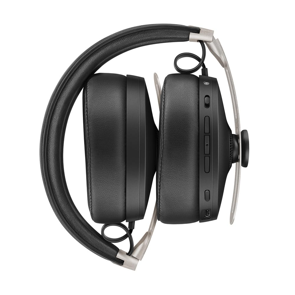 SENNHEISER Momentum 3 Wireless Bluetooth Headphones with Active Noise Cancelling, Alexa Built-in, Auto On/Off & Smart Pause - Premium Over-Ear Headset with Smart Control App (Black) - Perfect for Travel, Work & Music Lovers
