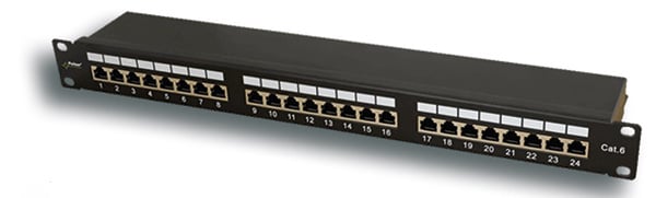 RP F24V6 24-Port Cat6 FTP Patch Panel - High-Density Network Rack Mount for Server Rooms & Data Centers