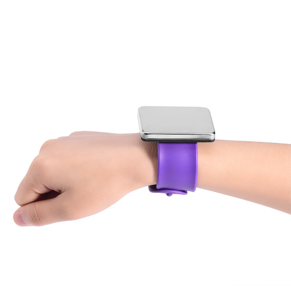 Wosume Magnetic Hair Clips Bracelet - Magnetic Wristband Hairpin Holder for Hair Grip & Styling Accessories (Purple) | Perfect for Salon Stylists & Home Hairdressing