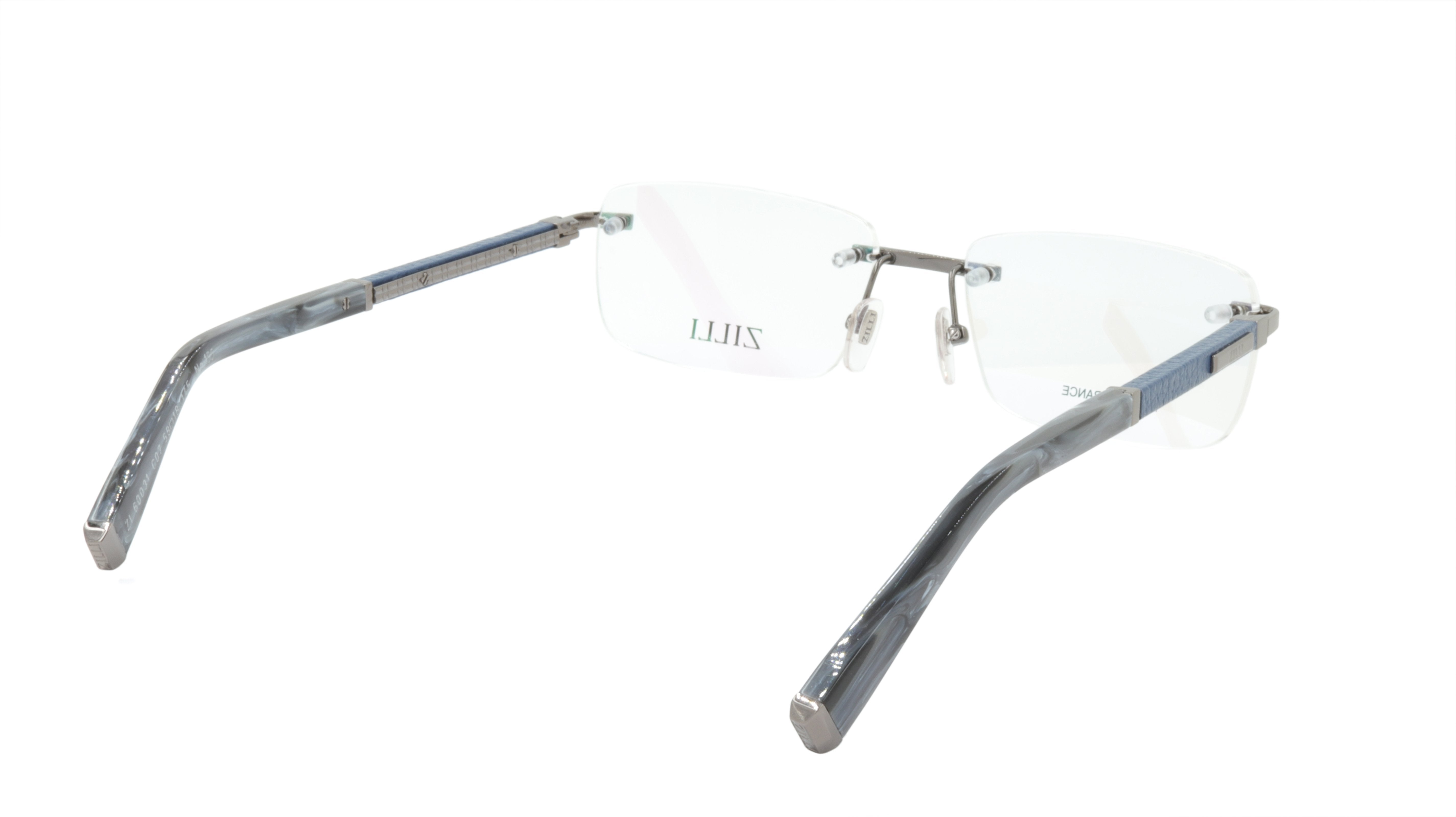 Premium ZILLI Eyeglasses Frame - Titanium & Acetate Leather - Made in France (Model ZI 60031 C07) - Perfect for Business, Reading & Fashion Accessories
