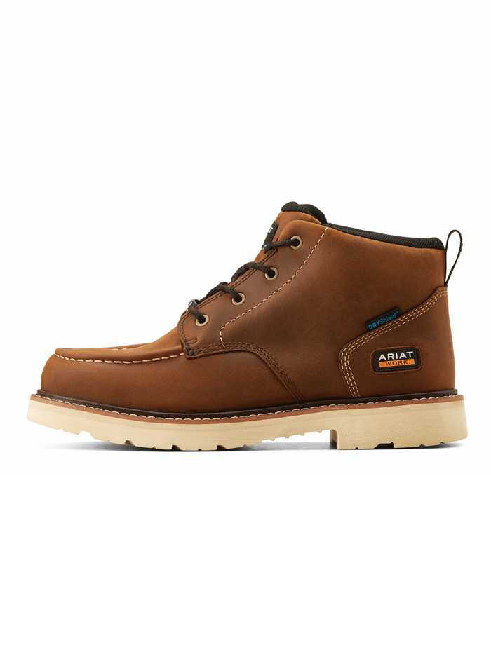 Ariat Men's Rebar Lift Chukka Waterproof Work Boots - Distressed Brown - Comfortable & Durable Safety Shoes for Construction, Outdoor Work & Hiking
