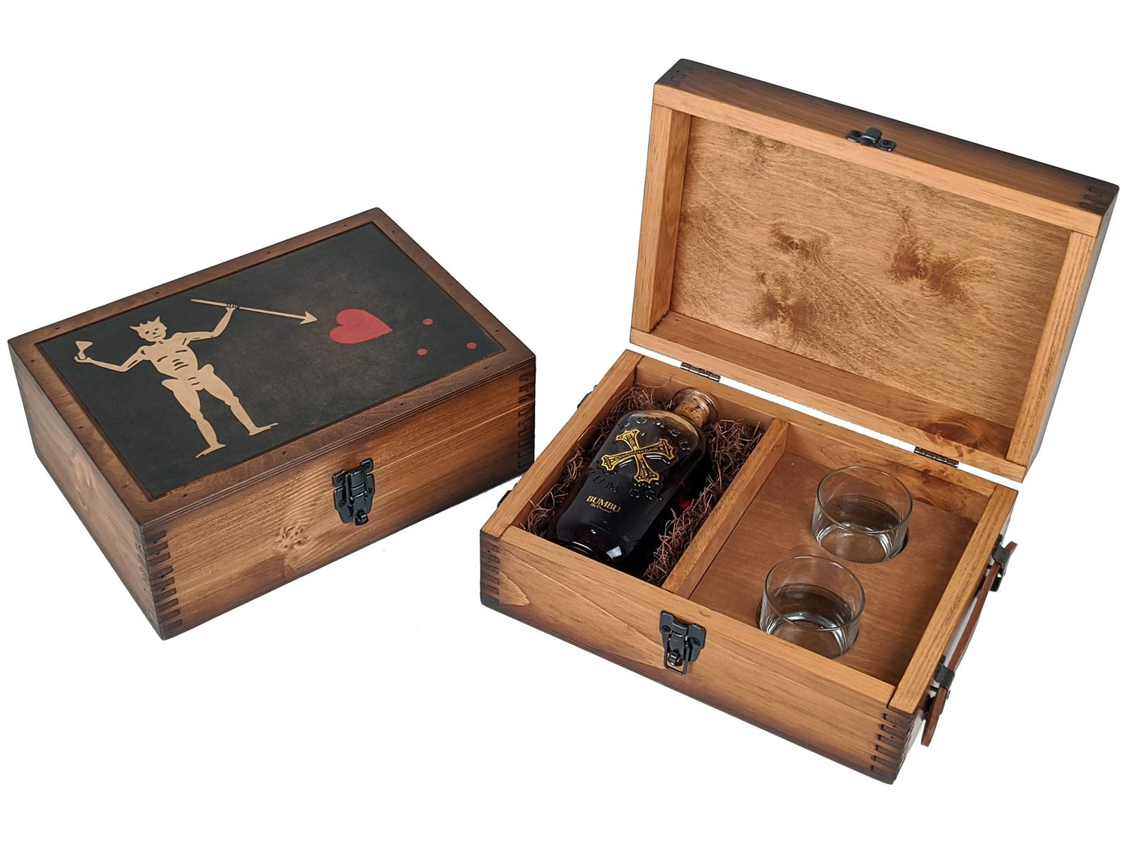 Blackbeard Pirate Flag Alcohol Gift Set - Premium Rum & Whiskey Accessories for Men, Themed Party Decor & Unique Gifts for Pirate Lovers - Perfect for Halloween, Costume Parties & Nautical Decor