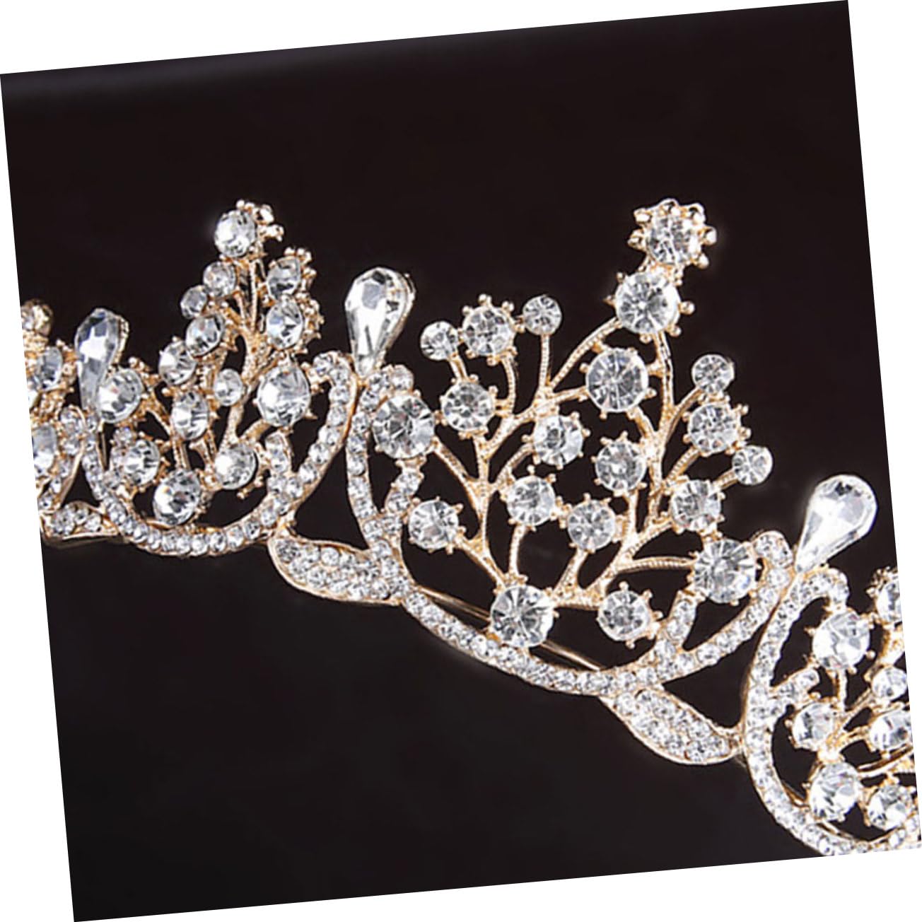 Beaupretty Rhinestone Bridal Headpiece Crown - Sparkling Hair Accessories for Weddings, Prom, Pageants & Special Occasions