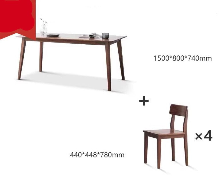 Premium Black Walnut Solid Wood Dining Table - Handcrafted Rustic Farmhouse Style - Perfect for Family Gatherings & Dinner Parties
