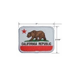California State Flag Embroidered Iron-On Patch - Pack of 3 | Perfect for Jackets, Backpacks & DIY Crafts
