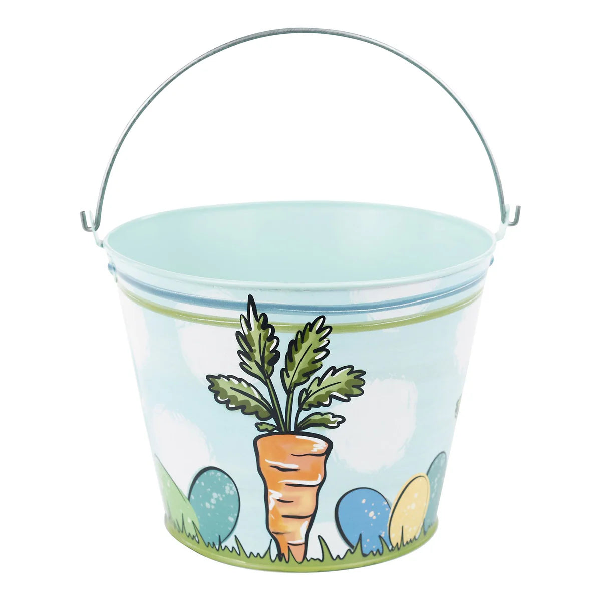 Blue Rabbit Easter Egg Pail - Pastel Bunny Easter Basket for Kids, Easter Egg Hunt Decorations & Spring Party Favors - Perfect for Easter Celebrations, Gift Giving & Home Decor