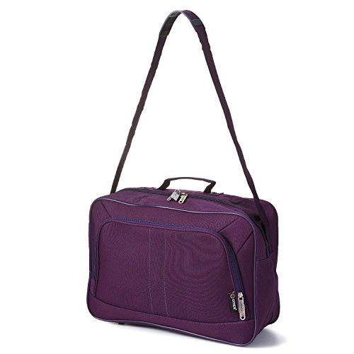 16 Inch Carry On Duffle Bag for Travel - 19L Flight Approved Underseat Luggage (Plum) - Perfect for Weekend Trips, Gym & Business Travel Accessories