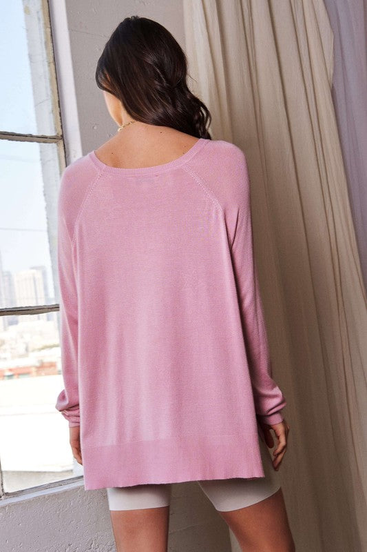 Davi & Dani Women's Rhinestone Star High Low Blouse - Elegant Round Neck Top for Parties, Date Nights & Special Occasions