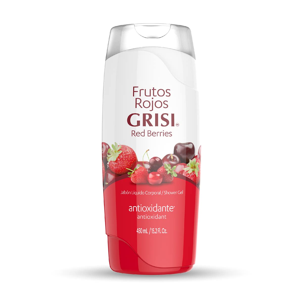 Grisi Red Berries Shower Gel - Anti-Aging Body Wash with Natural Extracts for Youthful Skin | Moisturizing Bath Soap for Dry & Mature Skin | 15.2 Fl Oz | Perfect for Daily Shower Routine & Spa-Like Self-Care Moments