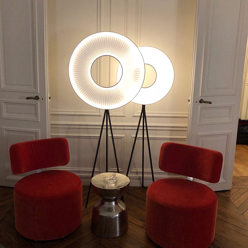 Modern Iris Floor Lamp with Adjustable Brightness & 3 Color Temperatures - Perfect for Living Room, Bedroom & Office Reading Light