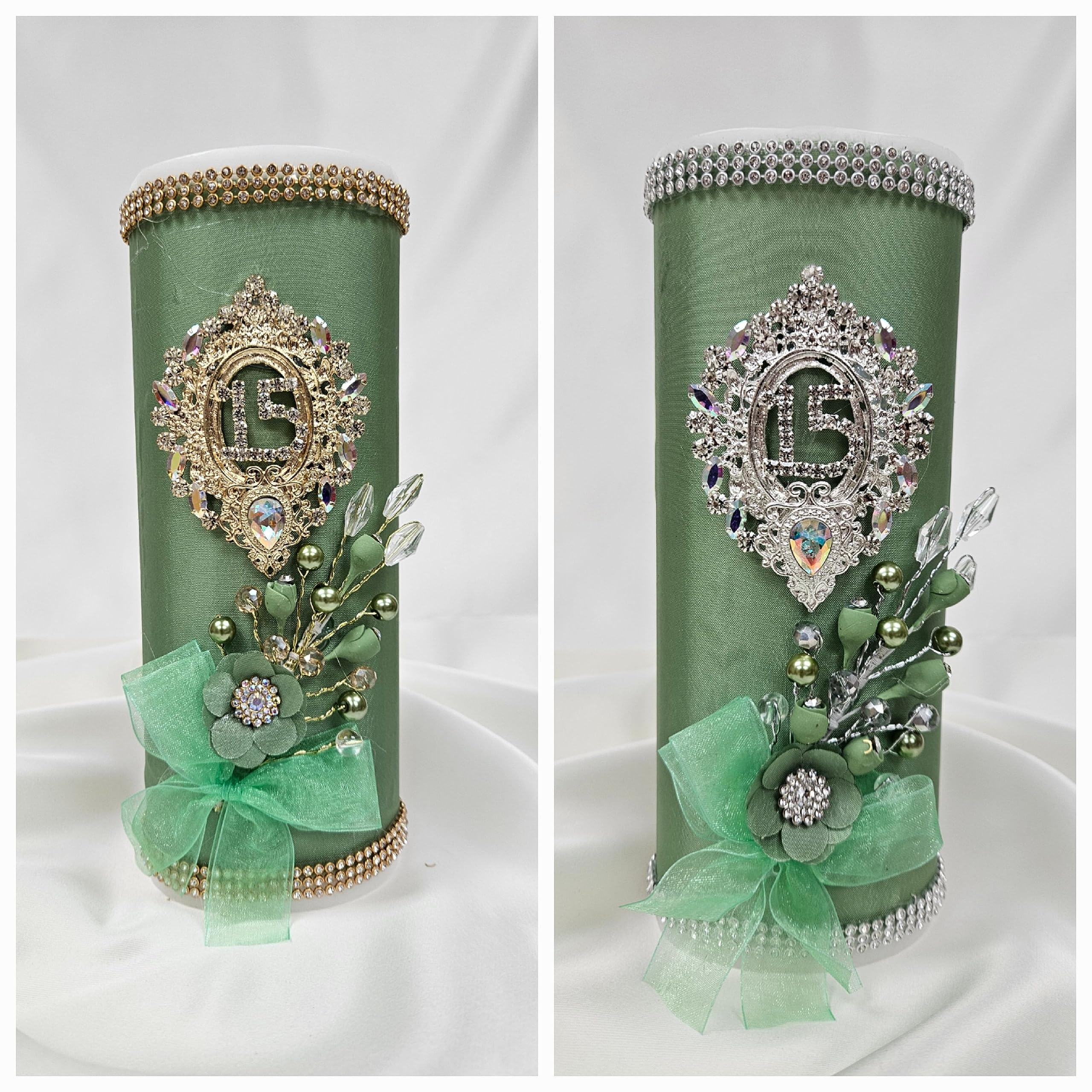 Quinceanera Candle - Single 15th Birthday Candle for Quinceañeras, Gold & Red Decorative Ceremonial Candle - Perfect for Quinceañera Celebrations, Sweet 16 Parties & Special Milestone Events