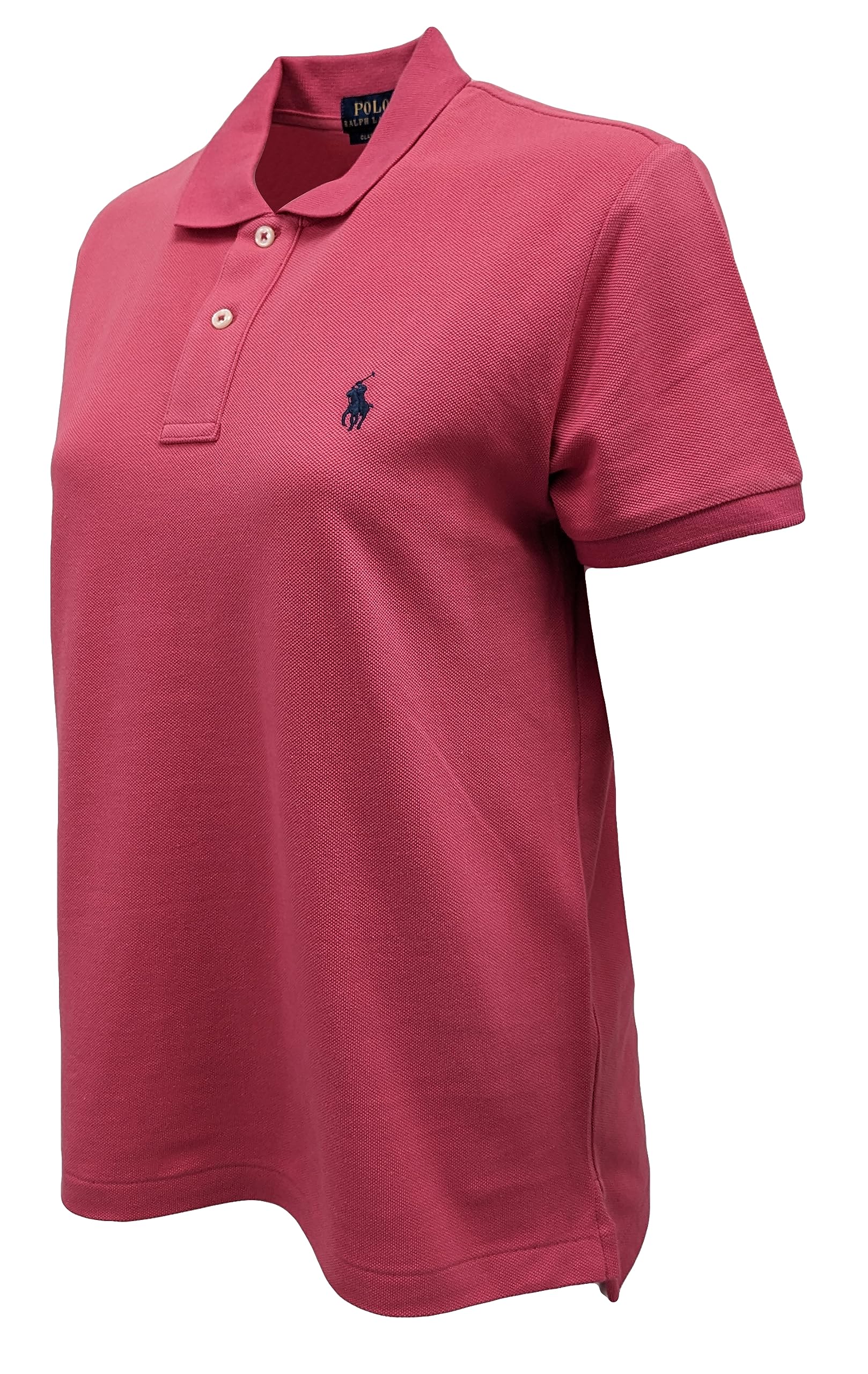 POLO RALPH LAUREN Women's Classic Fit Mesh Polo Shirt - Breathable Cotton, Slim Design (Small, Dark Pink) | Perfect for Golf, Tennis & Casual Summer Outfits