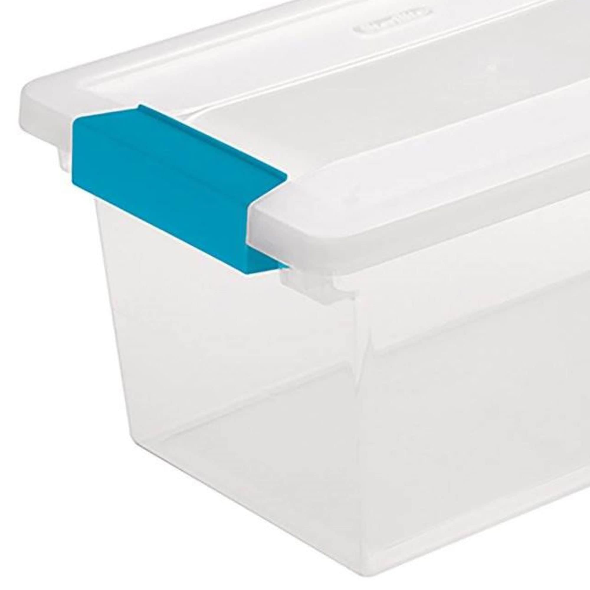Sterilite Medium & Large Clear Plastic Storage Bins - 8 Pack Multipurpose Organizing Containers for Home, Office, Closet & Garage Storage Solutions
