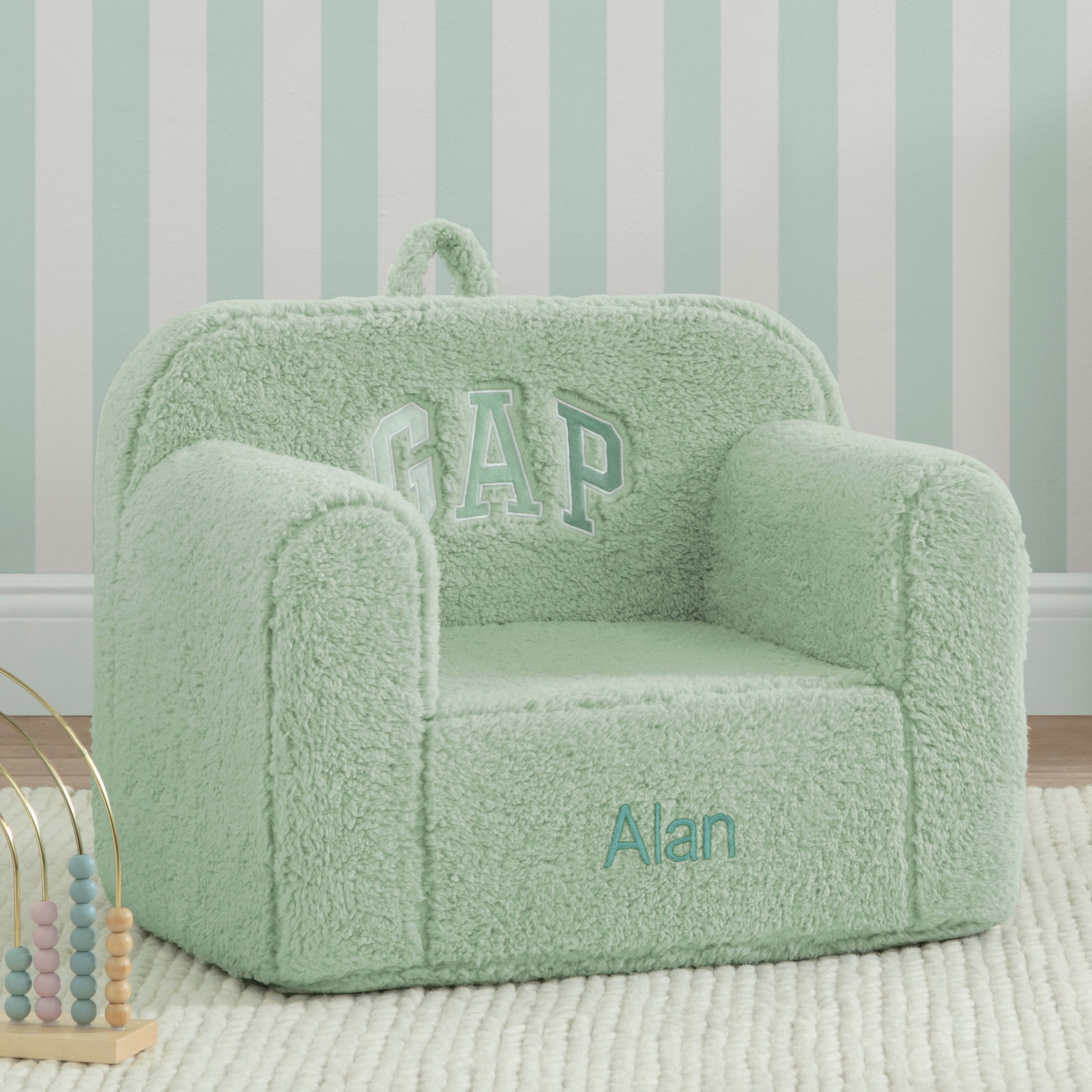 Personalized BabyGap Sherpa Chair - Cozy & Custom Kids' Seat for Nursery, Bedroom, or Playroom - Perfect for Reading, Relaxing & Snuggling