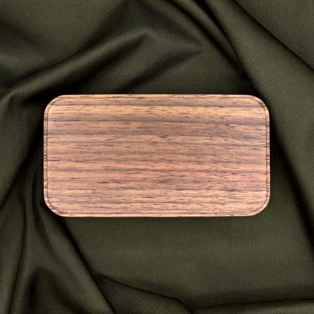 Handmade Wooden Ring Box with Mirror Inside Lid - DIY Music Box Jewelry Gift for Engagement, Wedding, Proposal (Double Ring Compartment) - Perfect for Bridal Showers, Anniversary Gifts & Romantic Surprises
