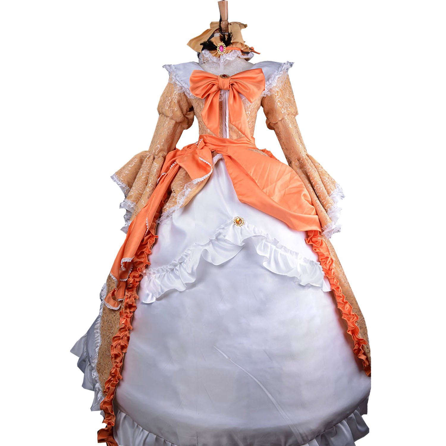 Anime Hatsune Miku Kagamine Rin Cosplay Costume - Yellow Gothic Lolita Dress for Halloween, Comic Con & Cosplay Events - Customizable Anime Outfit