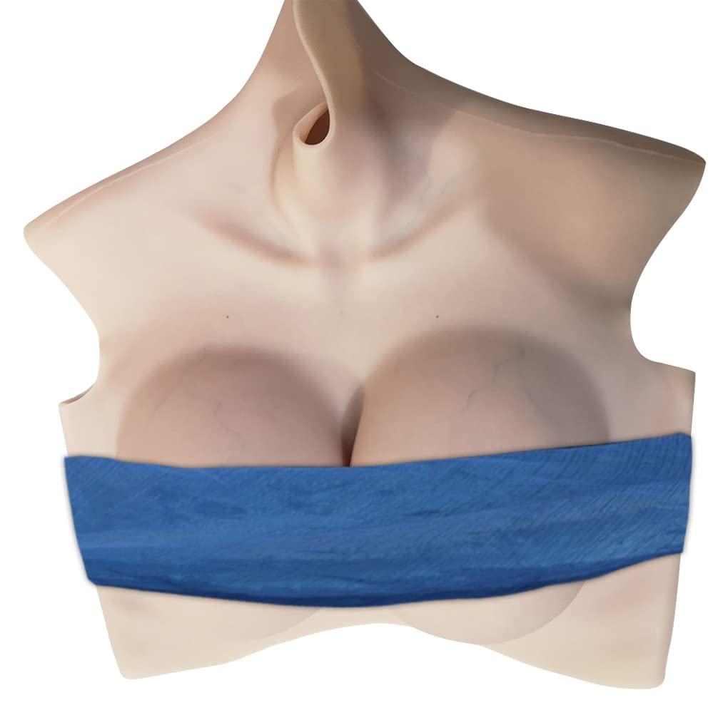 7th Generation Silicone Breastplate - Ultra Soft No Sticky Crossdresser & Transgender Chest Form with Floating Nipple Technology - Perfect for Cosplay, Drag Shows & Gender Affirmation