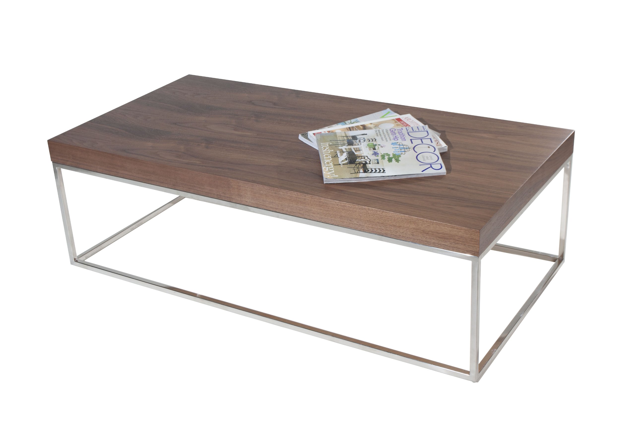 Fred Coffee Table, Brown - Modern Wooden Living Room Furniture for Small Spaces, Home Decor & Entertainment
