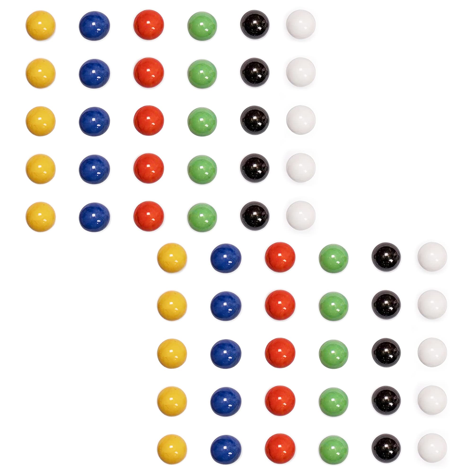 30 New Solid Color Replacement Marbles for Wahoo Aggravation Board Game - Durable Glass Marbles - Perfect for Game Night, Family Gatherings & Kids Playtime