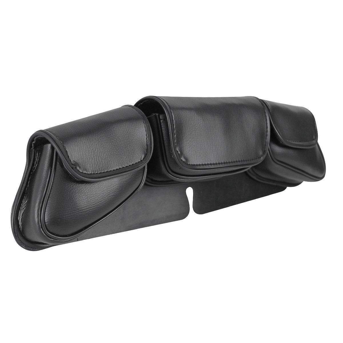 Xelement XS67104 Safe Keep Black Motorcycle Windshield Bag - Waterproof Storage Pouch for Maps, Phones & Essentials - Perfect for Harley, Cruiser & Touring Bikes
