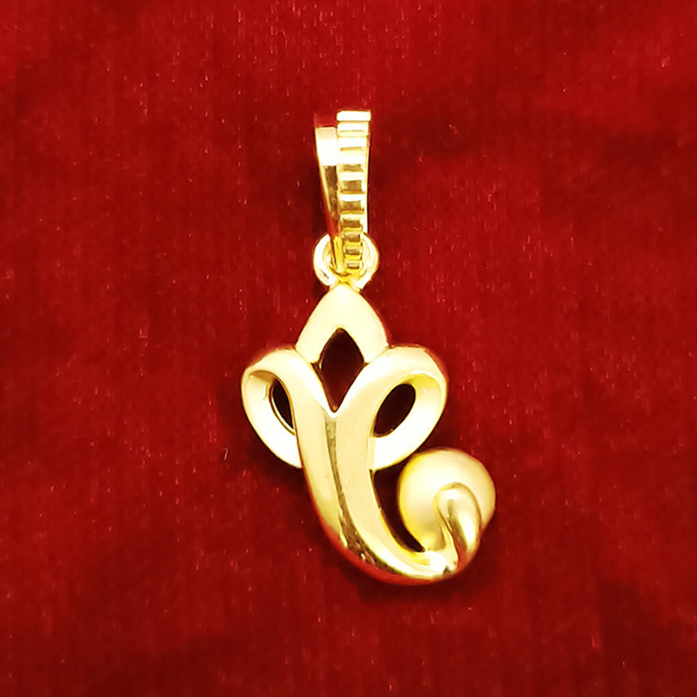 22KT Gold Unisex Lord Ganesha Pendant (D6) - Elegant Spiritual Jewelry for Men & Women - Perfect for Diwali, Weddings & Daily Wear