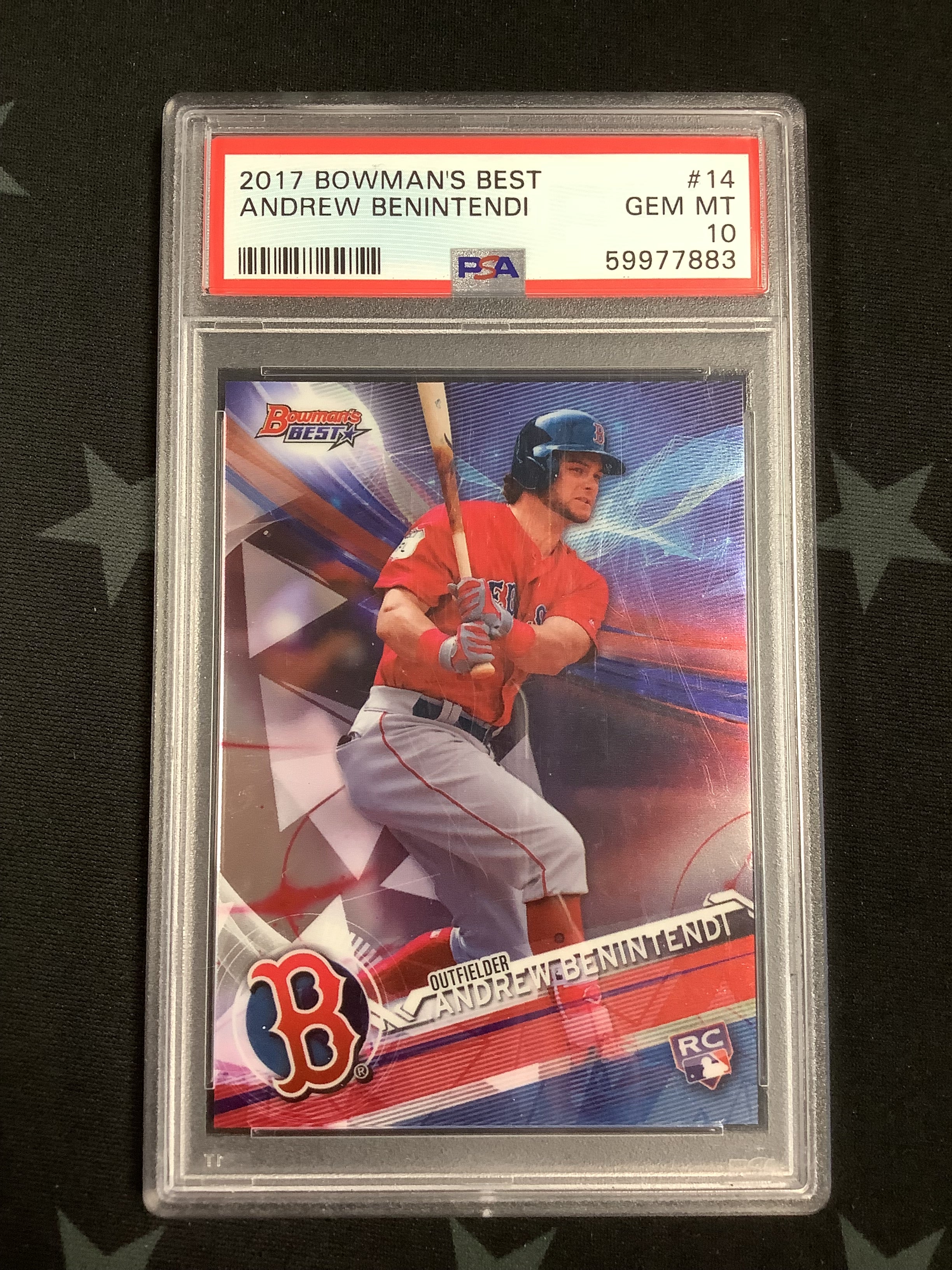 2017 Bowman's Best Baseball Card Andrew Benintendi #14 PSA GEM MT 10 - Rare Collectible for Baseball Fans & Sports Memorabilia Enthusiasts