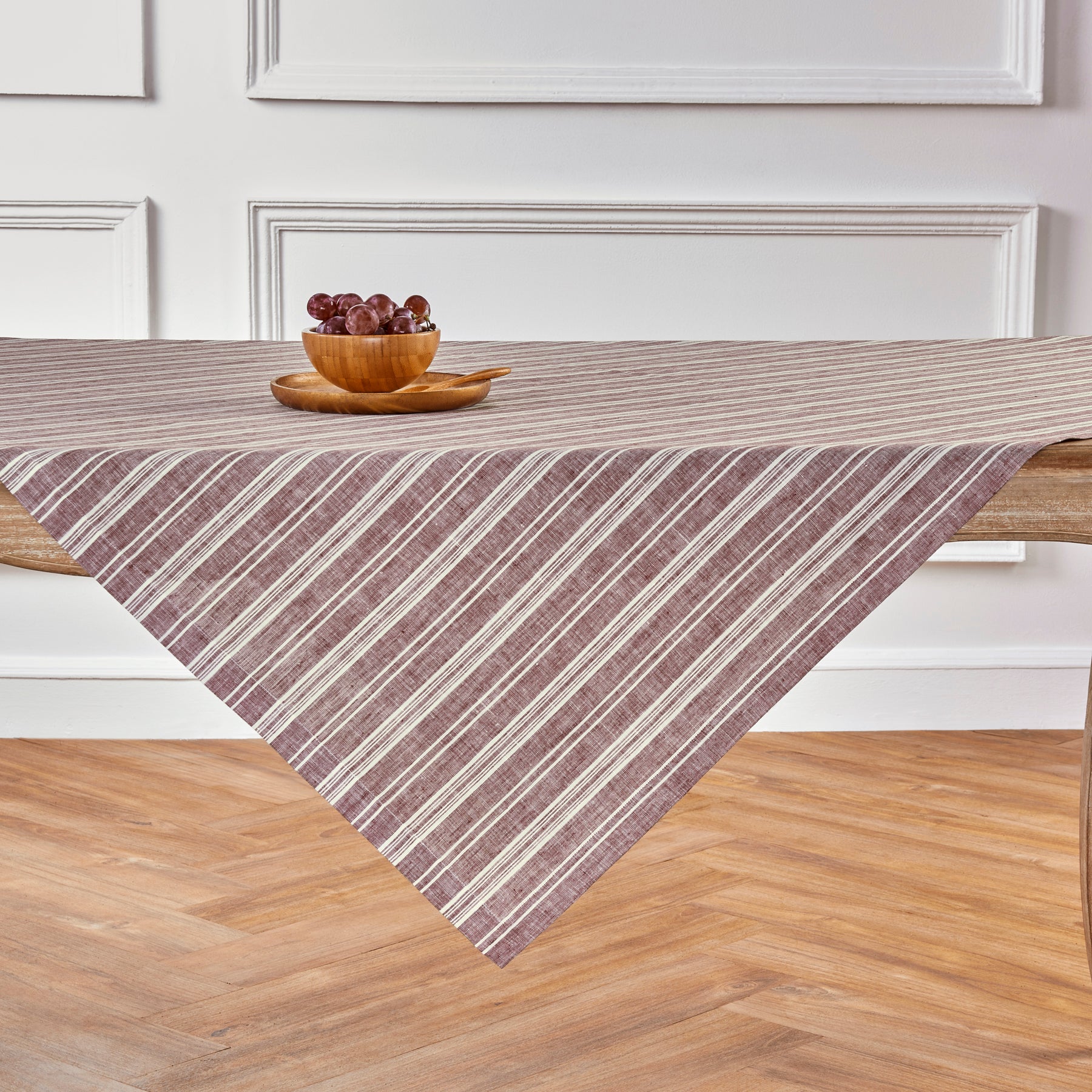 Chelsea Stripe Table Throw - Elegant Striped Table Cover for Dining & Decor - Perfect for Home, Parties & Holiday Decorations