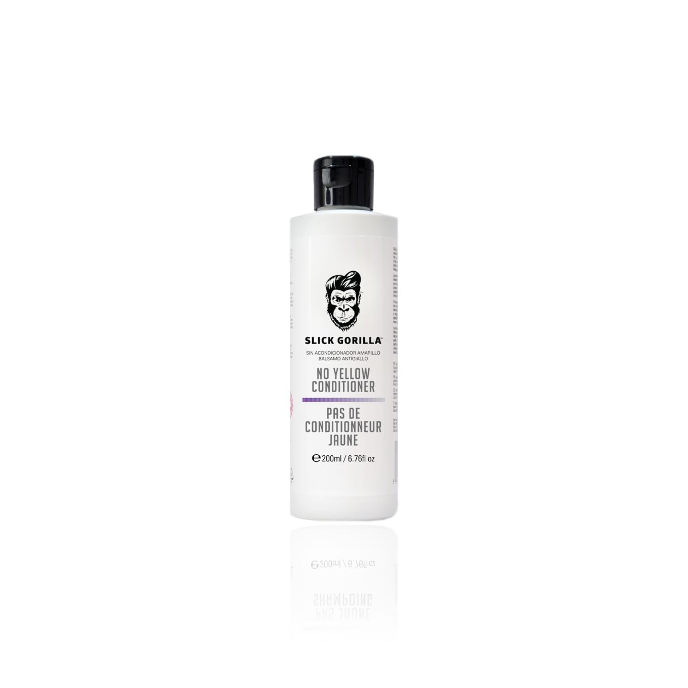 Slick Gorilla No Yellow Conditioner for Blonde Hair - 200ml Purple Toning Treatment to Neutralize Brassiness | Perfect for Color-Treated & Bleached Hair