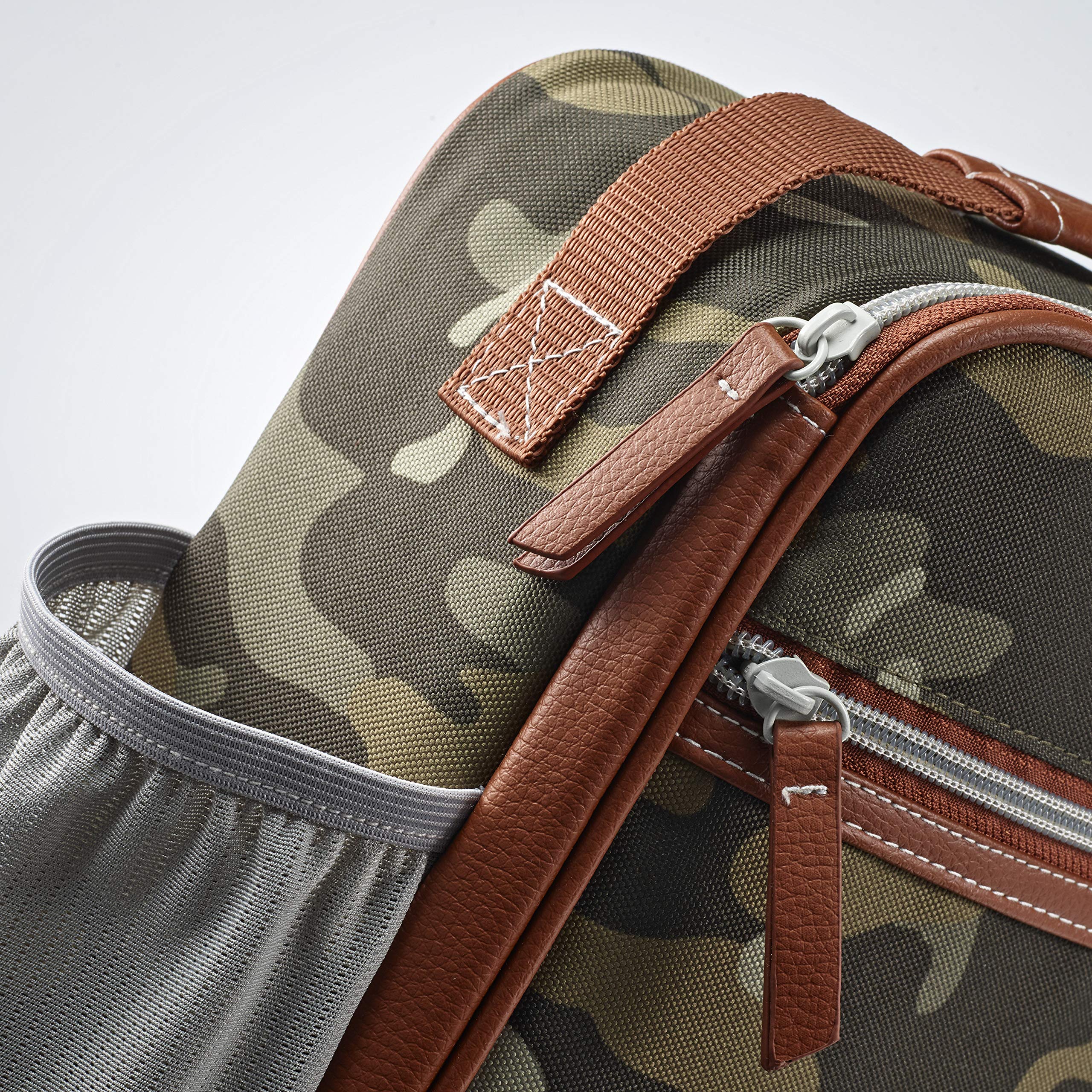 Fit & Fresh Foundry Insulated Lunch Bag for Adults - Camo Design with Side & Front Pockets, Includes Stainless Steel Tumbler & 2 Food Containers - Perfect for Work, School, Picnics & Outdoor Activities